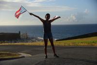 Bandera de PR en protesta