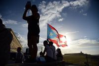 Bandera de PR en protesta