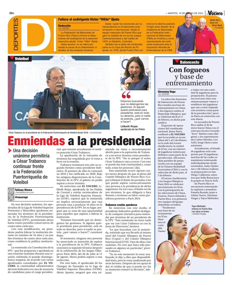 Page A22 | El Vocero | Elvocero.com