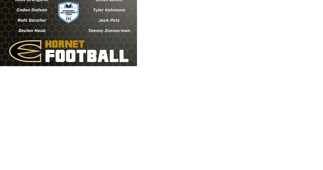 Eight Hornet Football players named CSC Academic All-District - Vimarsana News