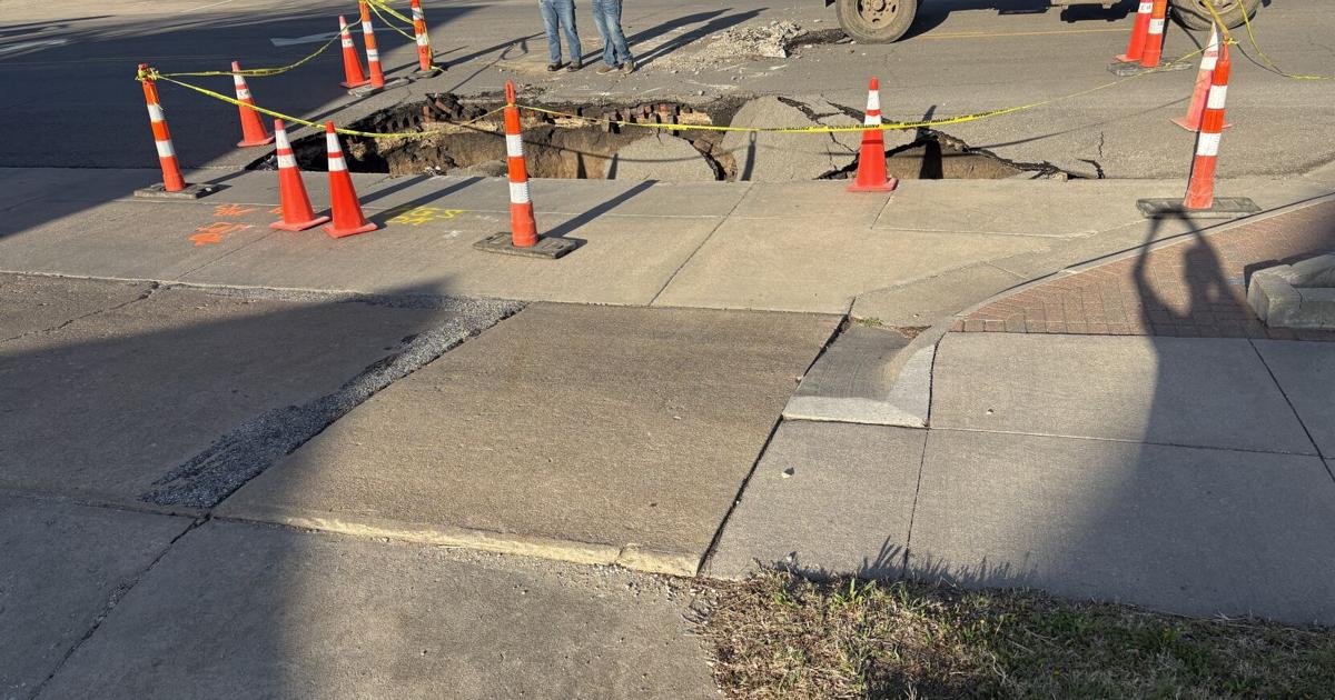 Collapsed century-old stormwater line caused Emporia sinkhole | Free ...