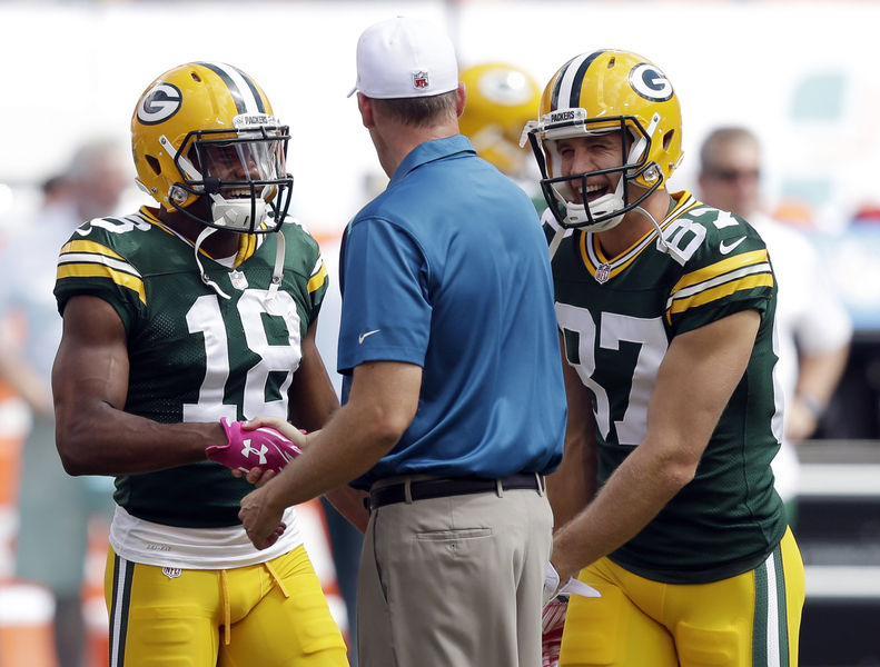 Aug. 4: Jordy Nelson visits Packers training camp