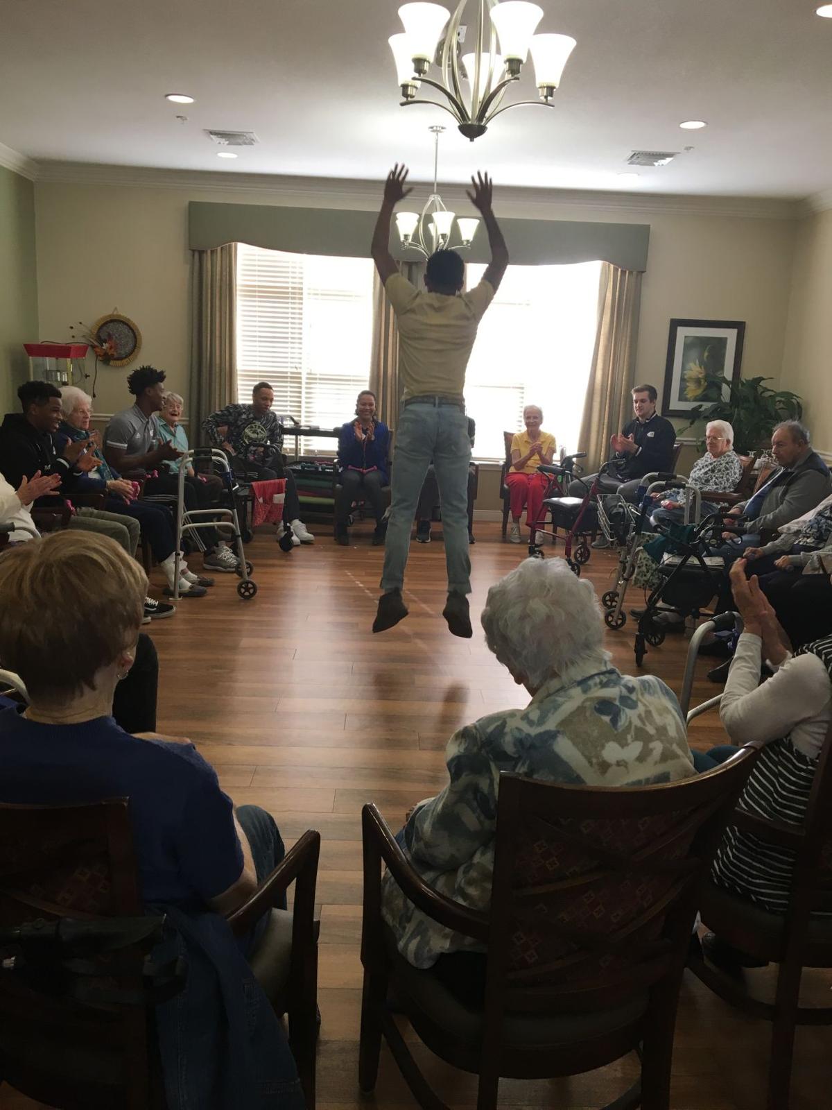 Emporia State Men S Basketball Team Teaches Exercises At Emporia