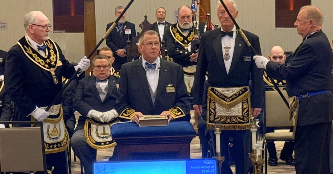 Hendricks Installed as Grand Master of Kansas Masons