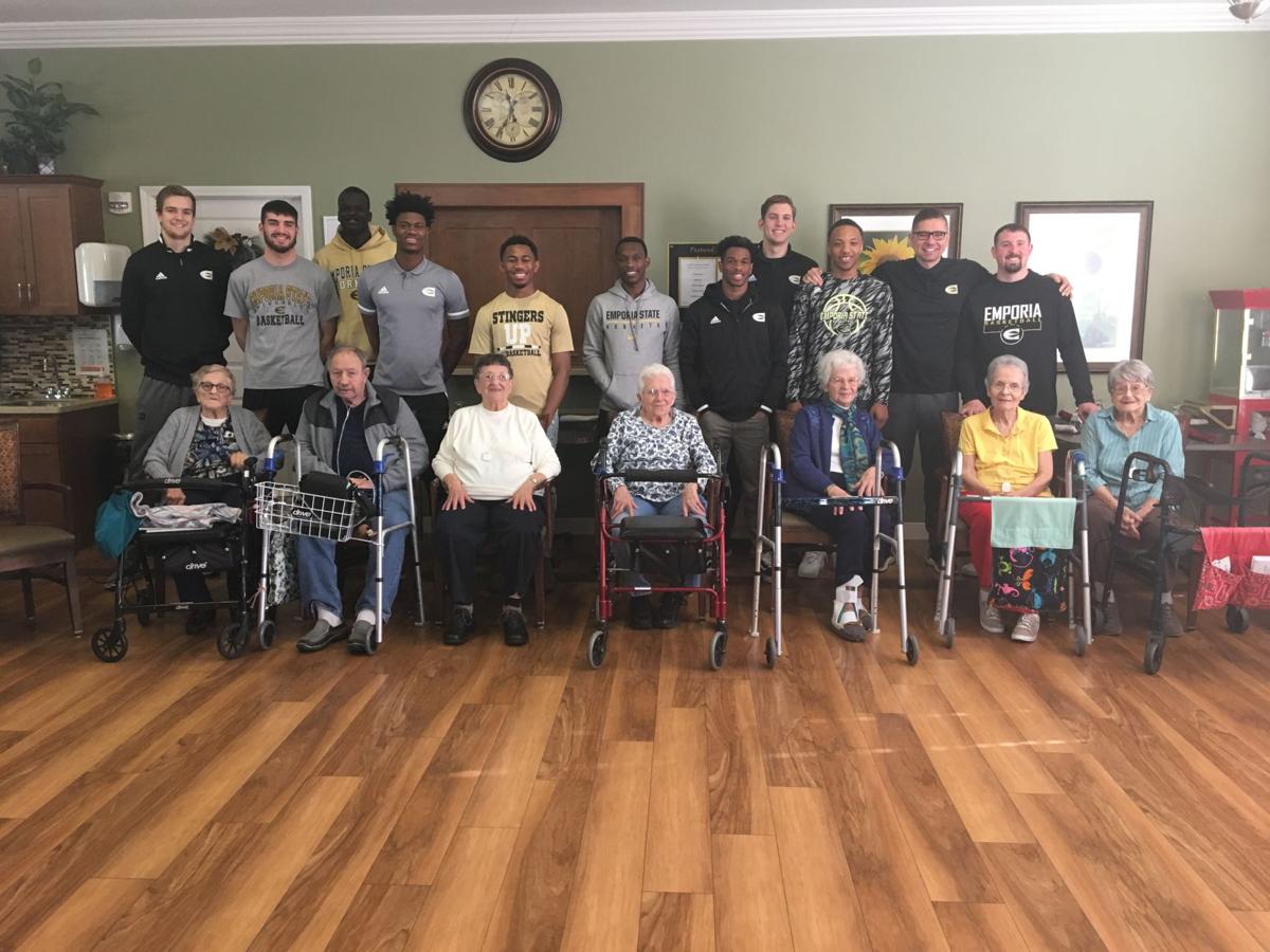 Emporia State Men S Basketball Team Teaches Exercises At Emporia