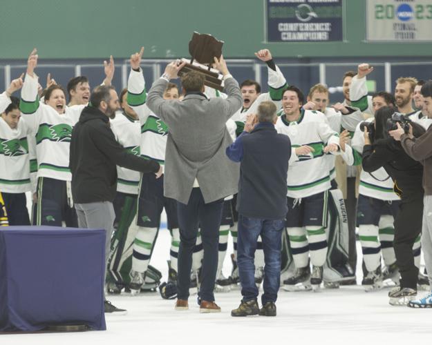 Men's Ice Hockey Brings Home a BacktoBack CCC Championship Win