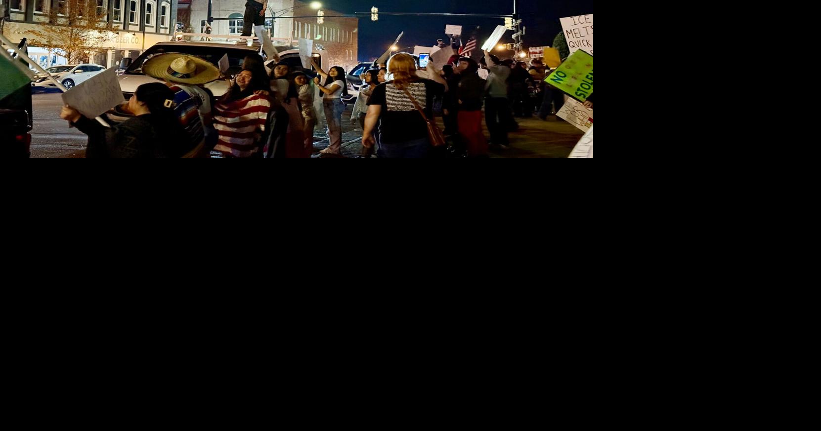 Protesters gather, advocate for Monroe’s immigrant community