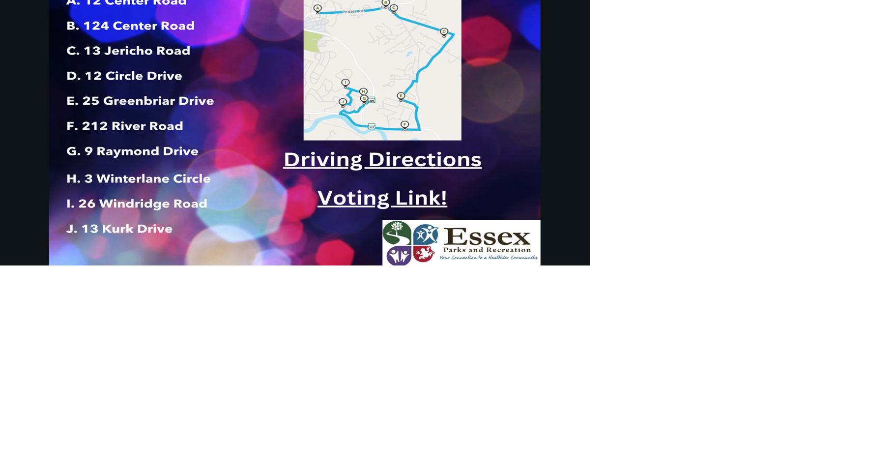 Voting for Essex Holiday Lights contest begins tonight Dec. 9 Local