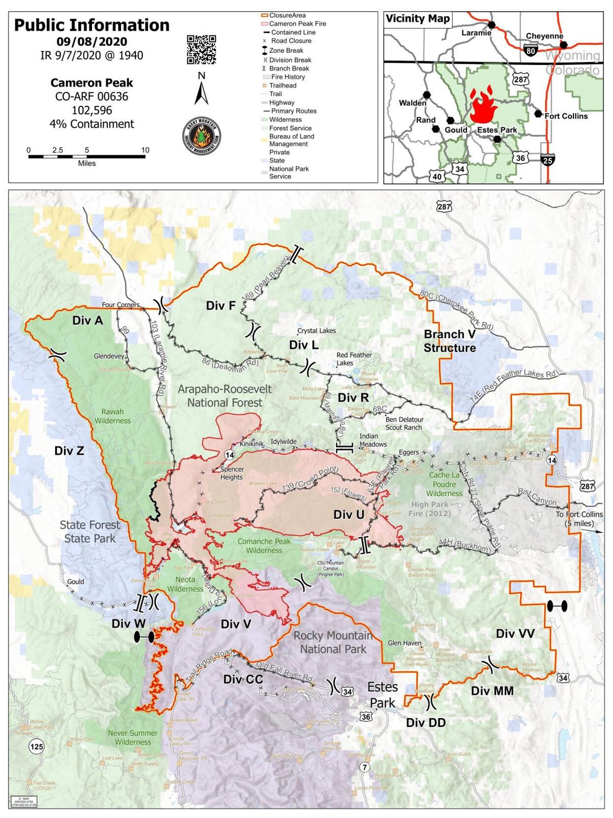 Cameron Peak Fire Perimeter Map