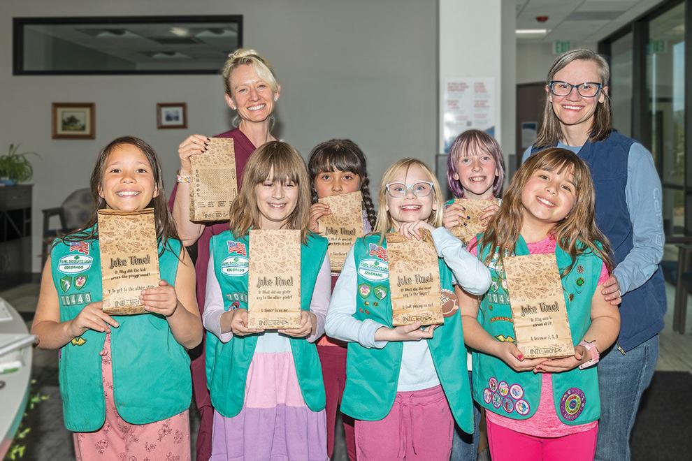 Estes Park Girl Scout Troop Delivers Care Bags To EVMC Urgent Care Center