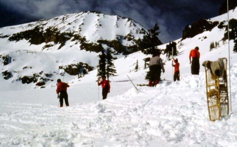 Ground search operations in 1983 for Rudi Moder  Courtesy Rocky Mountain National Park