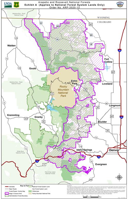 Cameron Peak Fire - Forest Services Closure Map