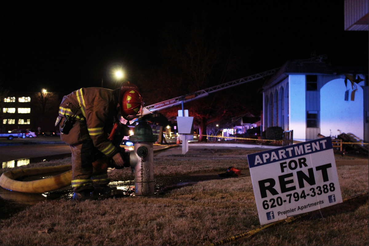 Firefighters return to rekindled fire by ESU campus