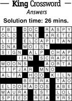 Crossword Puzzle Answer - week of April 8, 2022