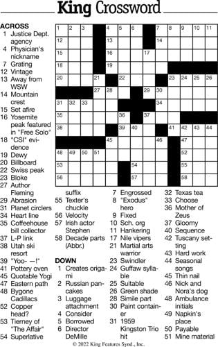 Crossword Puzzle - week of April 8, 2022 | Crossword ...