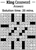 Crossword Puzzle Answers - week of December 24, 2021