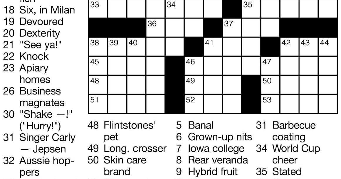 Crossword Puzzle Week of October 31 2025 Articles fairfaxtimes com