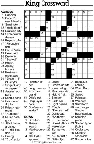 Crossword Puzzle Week of October 31 2025 Articles fairfaxtimes com