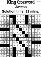 Crossword Puzzle Answers - Week of March 3, 2023