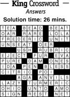 Crossword Puzzle Answers - Week of March 31, 2023
