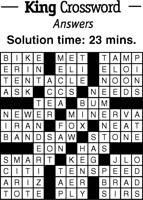 Crossword Puzzle Answers - Week of March 10, 2023