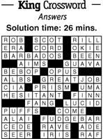 Crossword Puzzle Answer - week of December 31, 2021