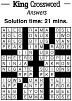Crossword Puzzle Answers - Week of May 19, 2023