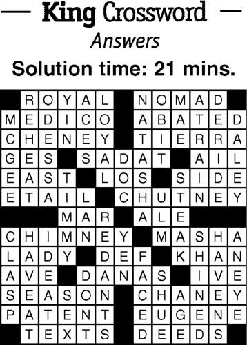 Crossword Puzzle Answers - Week of February 24, 2023 ...