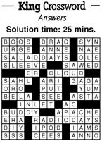 Crossword Puzzle Answer - week of November 12, 2021