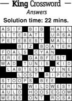 Crossword Puzzle Answers - week of June 24, 2022