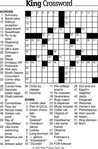 Crossword Puzzle - week of October 21, 2022 | Crossword ...
