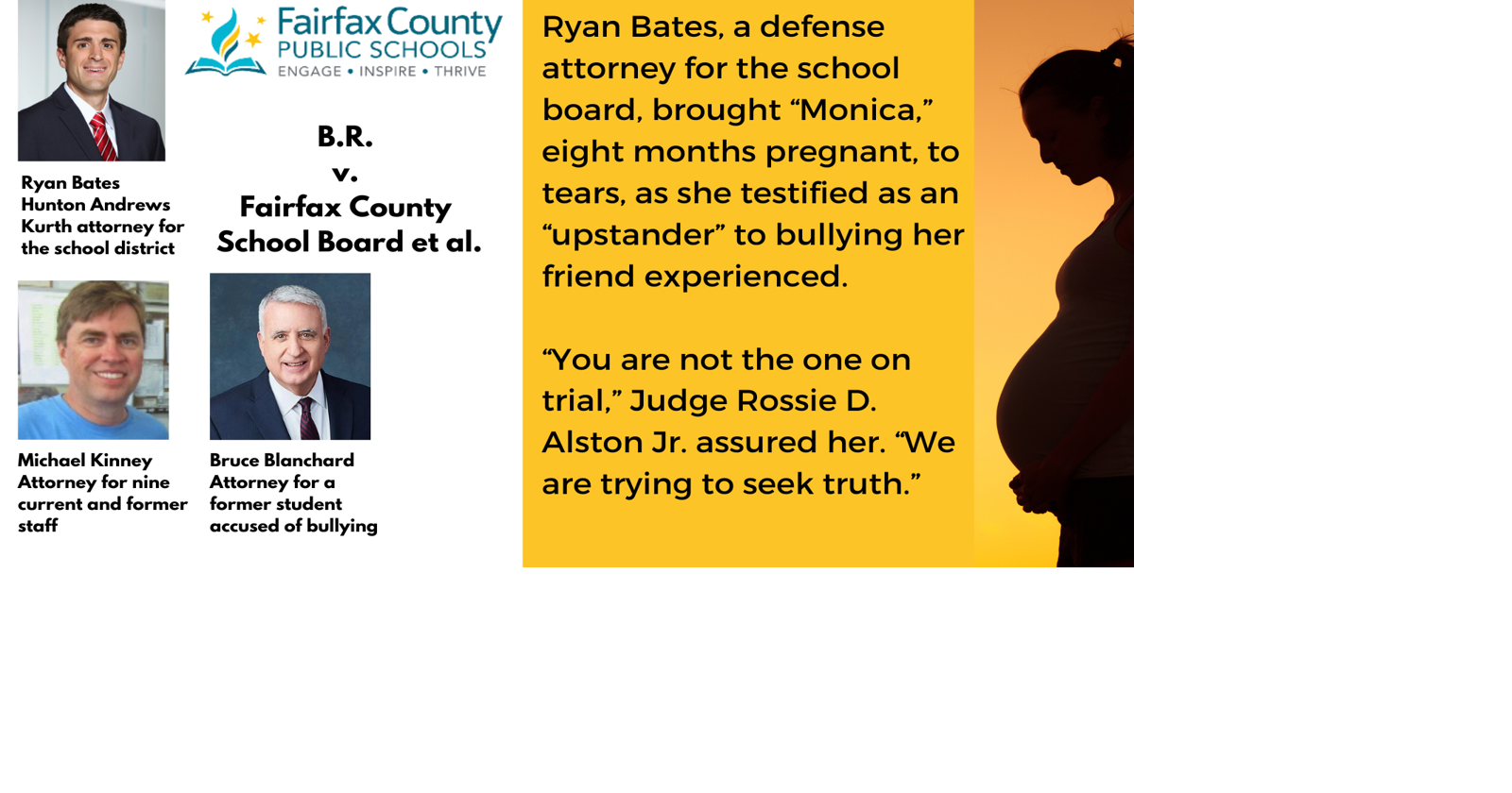 School board attorney brings a pregnant mother to tears as she testifies about her efforts to “get justice” for a friend facing a “toxic” school culture of bullying | Fairfax County