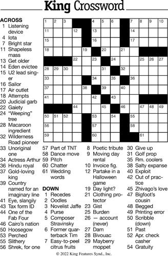 Crossword Puzzle - week of 09.16.22 | Crossword ...