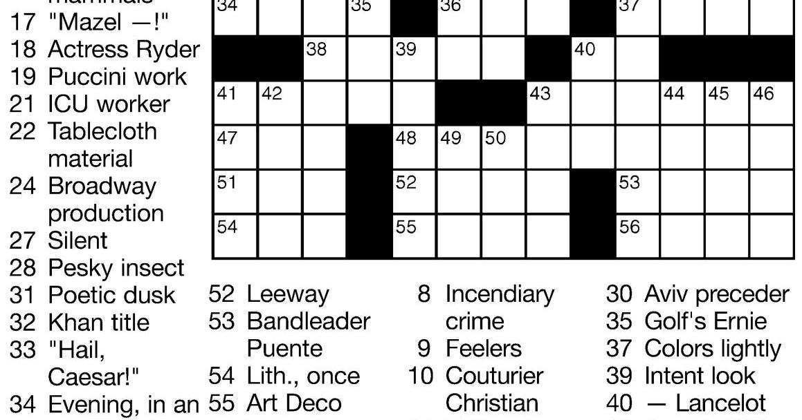Crossword Puzzle Week of November 14 2025 Crossword fairfaxtimes com