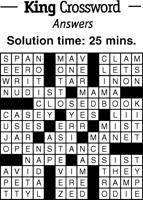 Crossword Puzzle Answers - week of June 10, 2022