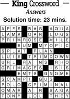 Crossword Puzzle Answer - week of August 12, 2022