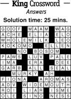Crossword Puzzle Answers - Week of March 24, 2023