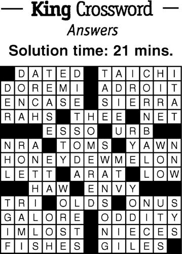 Crossword Puzzle Answers - week of May 13, 2022 | Crossword ...