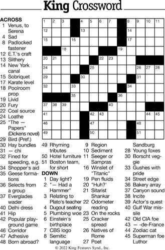 Crossword Puzzle - Week of November 25, 2022 | Crossword ...