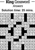 Crossword Puzzle Answers - week of October 7, 2022