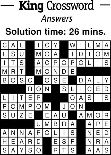 Crossword Puzzle Answers - week of July 22, 2022 | Crossword ...