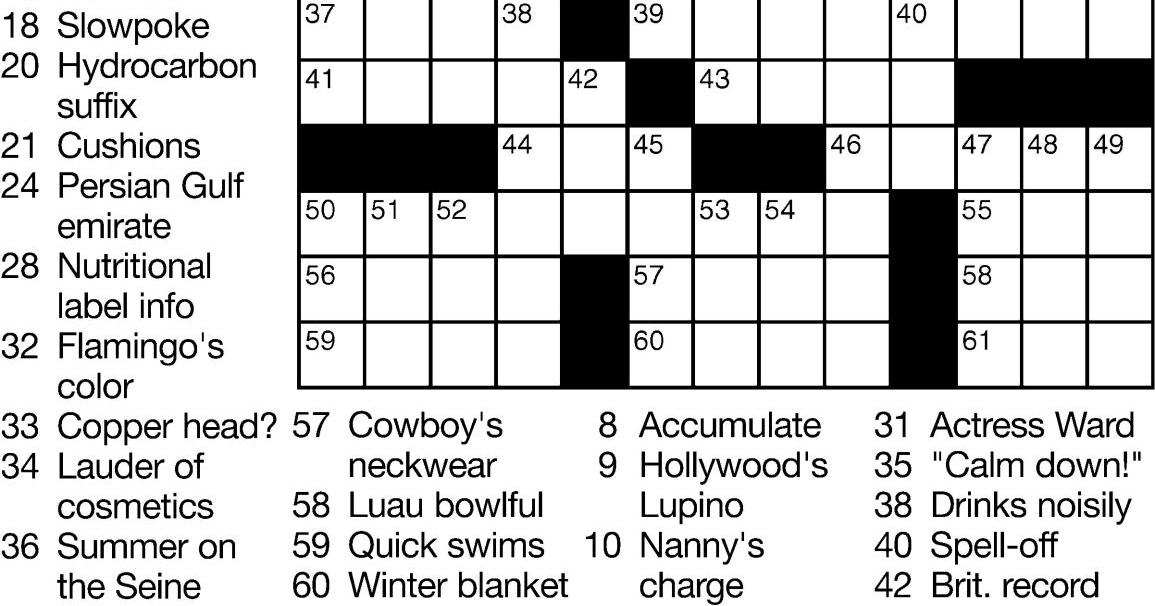 Crossword Puzzle - week of January 28, 2022 | Crossword ...