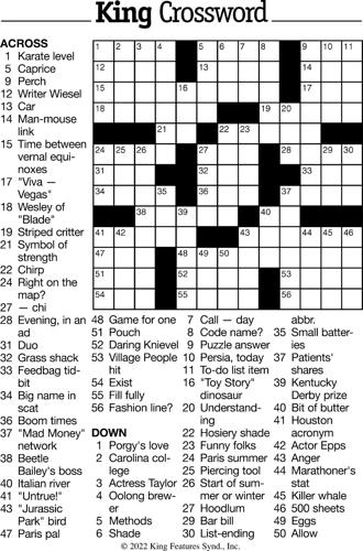 Crossword Puzzle - week of April 29, 2022 | Crossword ...