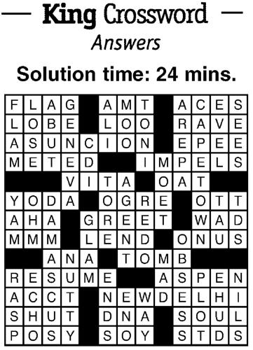 Crossword Puzzle Answers - Week of March 20, 2026 | Crossword