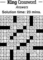 Crossword Puzzle Answers - Week of December 16, 2022