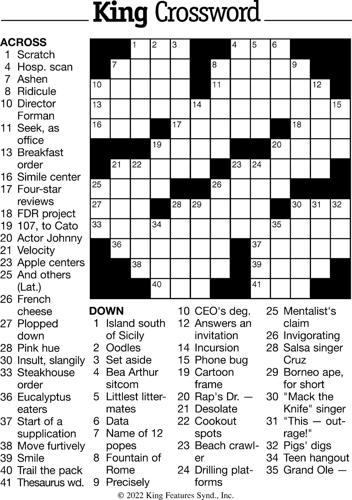 Crossword Puzzle - week of June 3, 2022 | Crossword ...