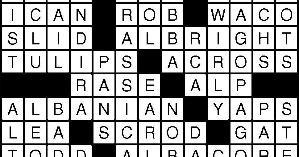 Crossword Puzzle Answers week of October 28, 2022 Crossword
