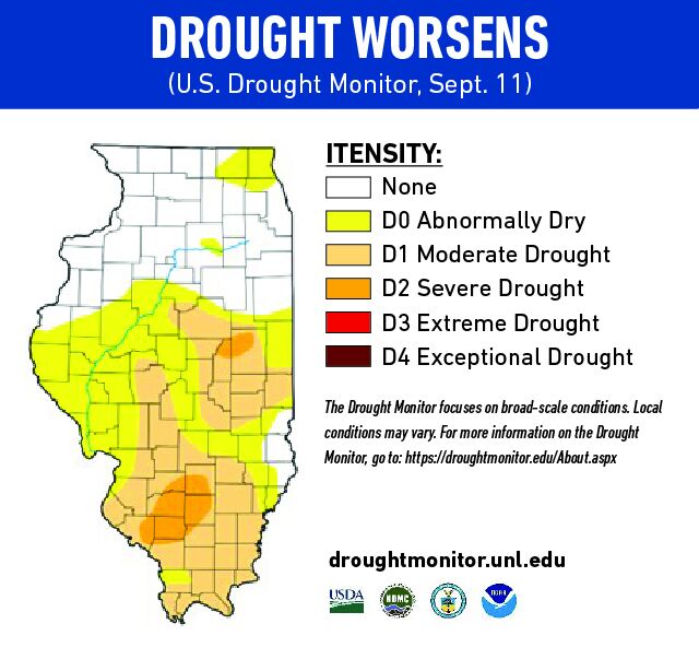Parts of Illinois facing rapid onset drought | Crop Conditions ...