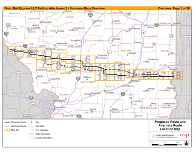 Grain Belt Express Illinois map