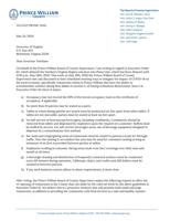 Prince William supervisors' letter to Gov. Ralph Northam regarding reopening restaurants to outdoor dining under Phase One restrictions